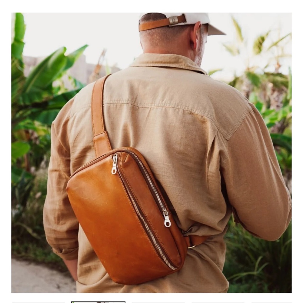 NWT Parker Clay leather sling bag